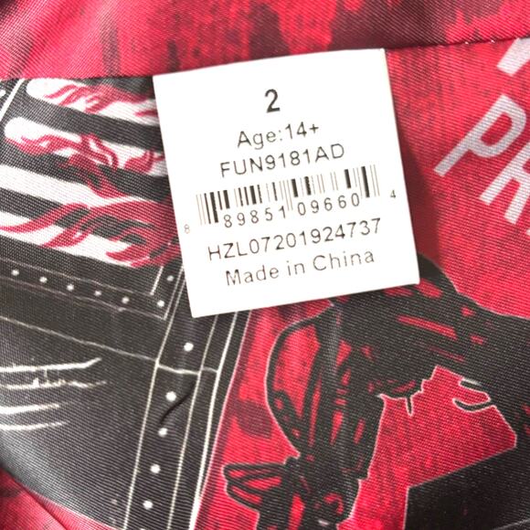 Nightmare on Elm Street NWT Womens Funwear Costume Black Blazer Slim Fit - Picture 6 of 10